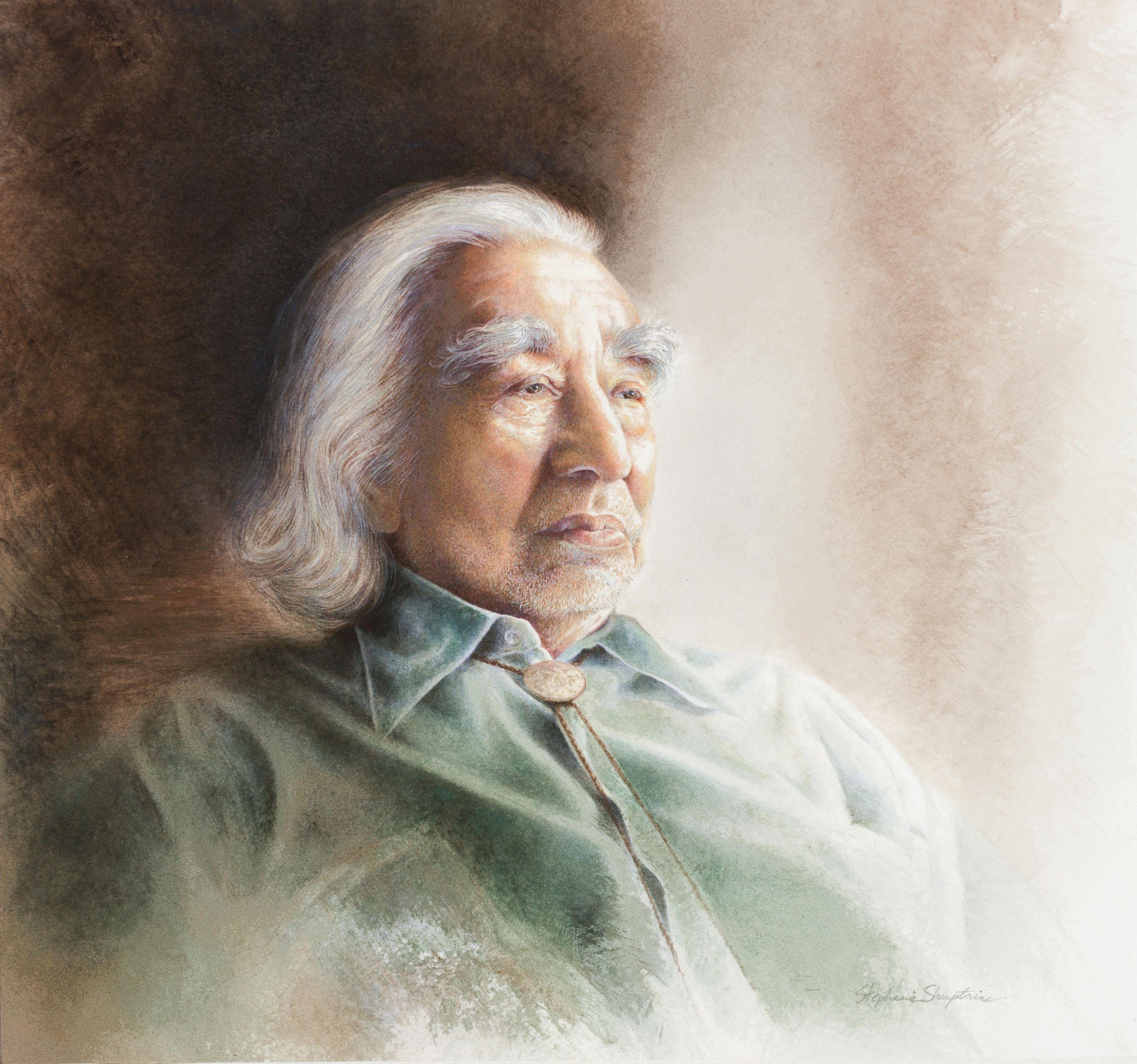 Rural watercolor painting